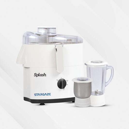 Stargaze Splash juicer with accessories on a white background