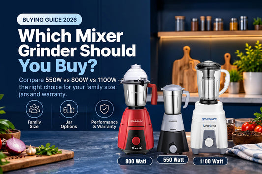 Mixer Grinder Buying Guide 2026: 550W vs 800W vs 1100W – Which One Should You Buy?