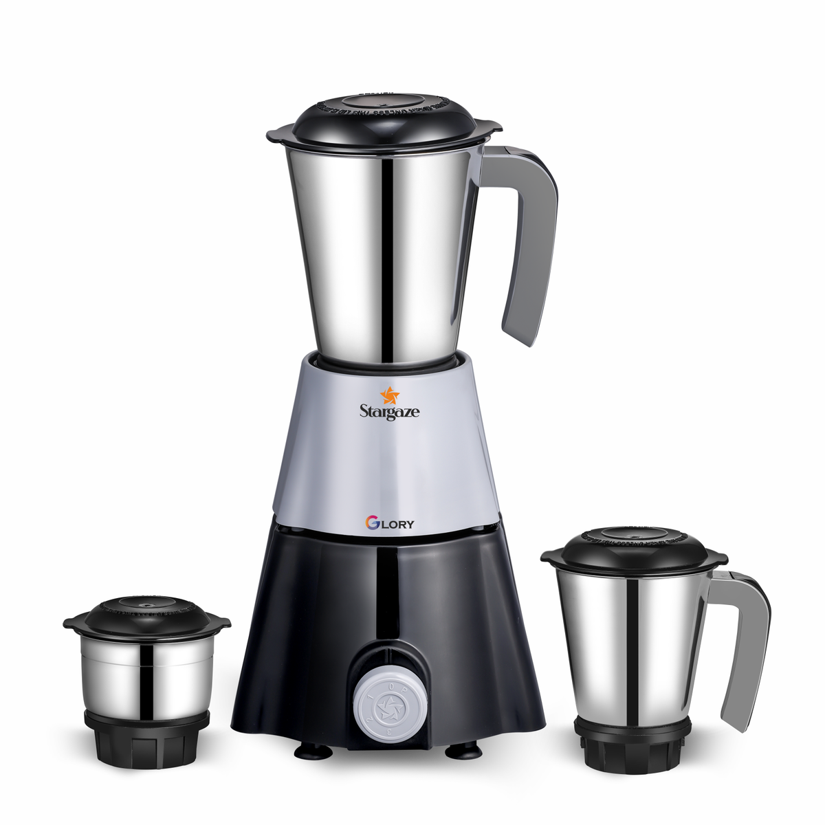 Glory Mixer Grinder – 500 Watt 3 Jar (Black)