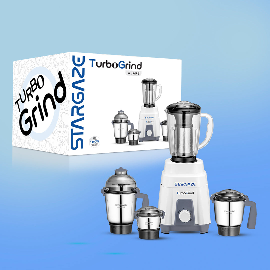 TurboGrind Mixer Grinder 4 Jar – 1100 Watt