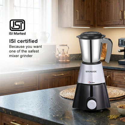 Glory Mixer Grinder – 550 Watt 2 Jar (Black)