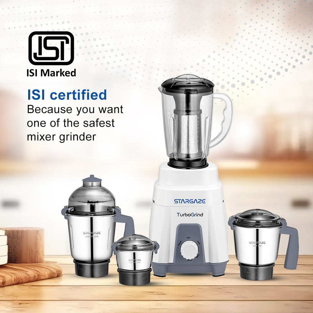 TurboGrind Mixer Grinder 4 Jar – 1100 Watt