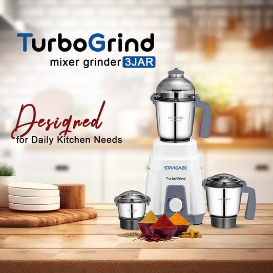 TurboGrind Mixer Grinder 3 Jar – 1100 Watt