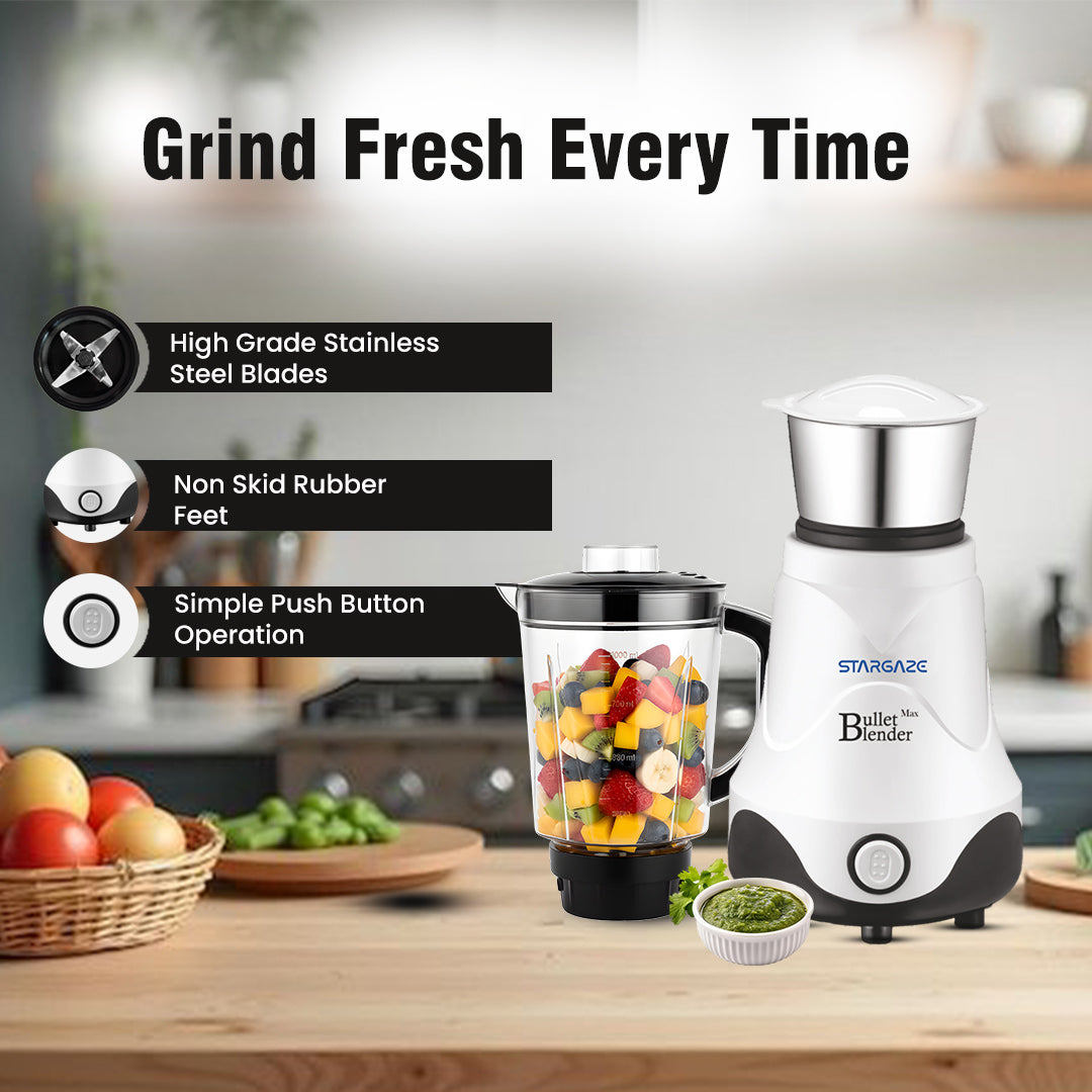 Bullet Blender Max 800 ml for kitchen use with 6-wing blade