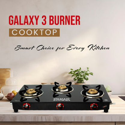 GALAXY 3 BURNER Cooktop