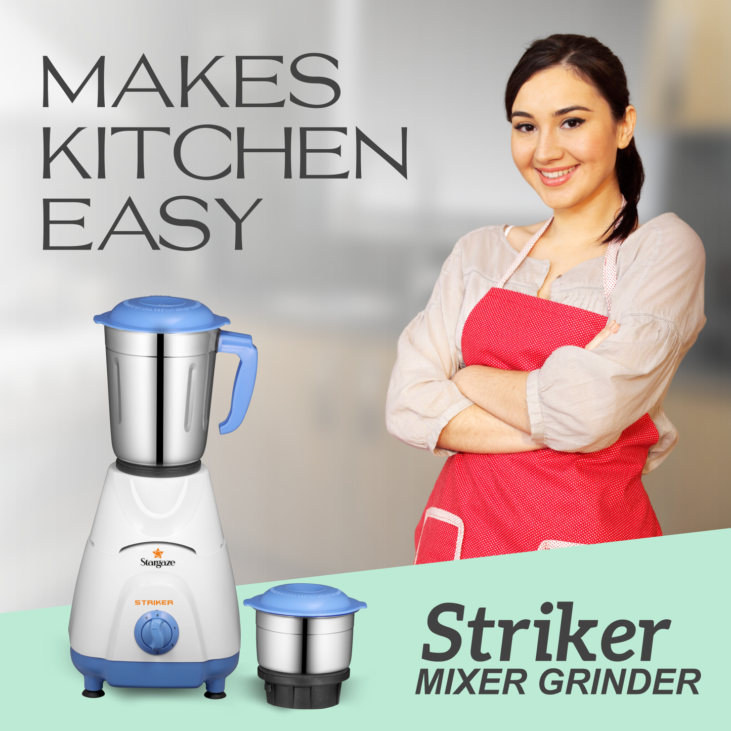 Striker Mixer Grinder – 550 Watt