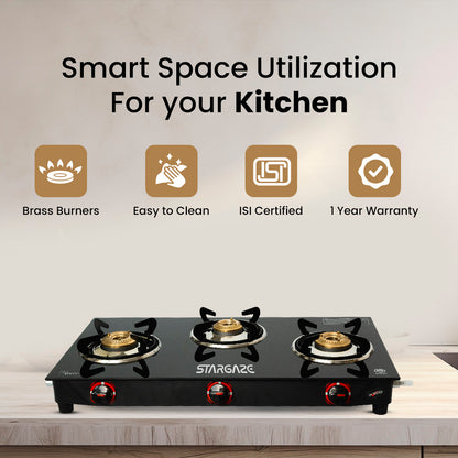 GALAXY 3 BURNER Cooktop