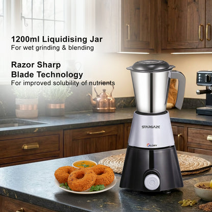Glory Mixer Grinder – 550 Watt 2 Jar (Black)
