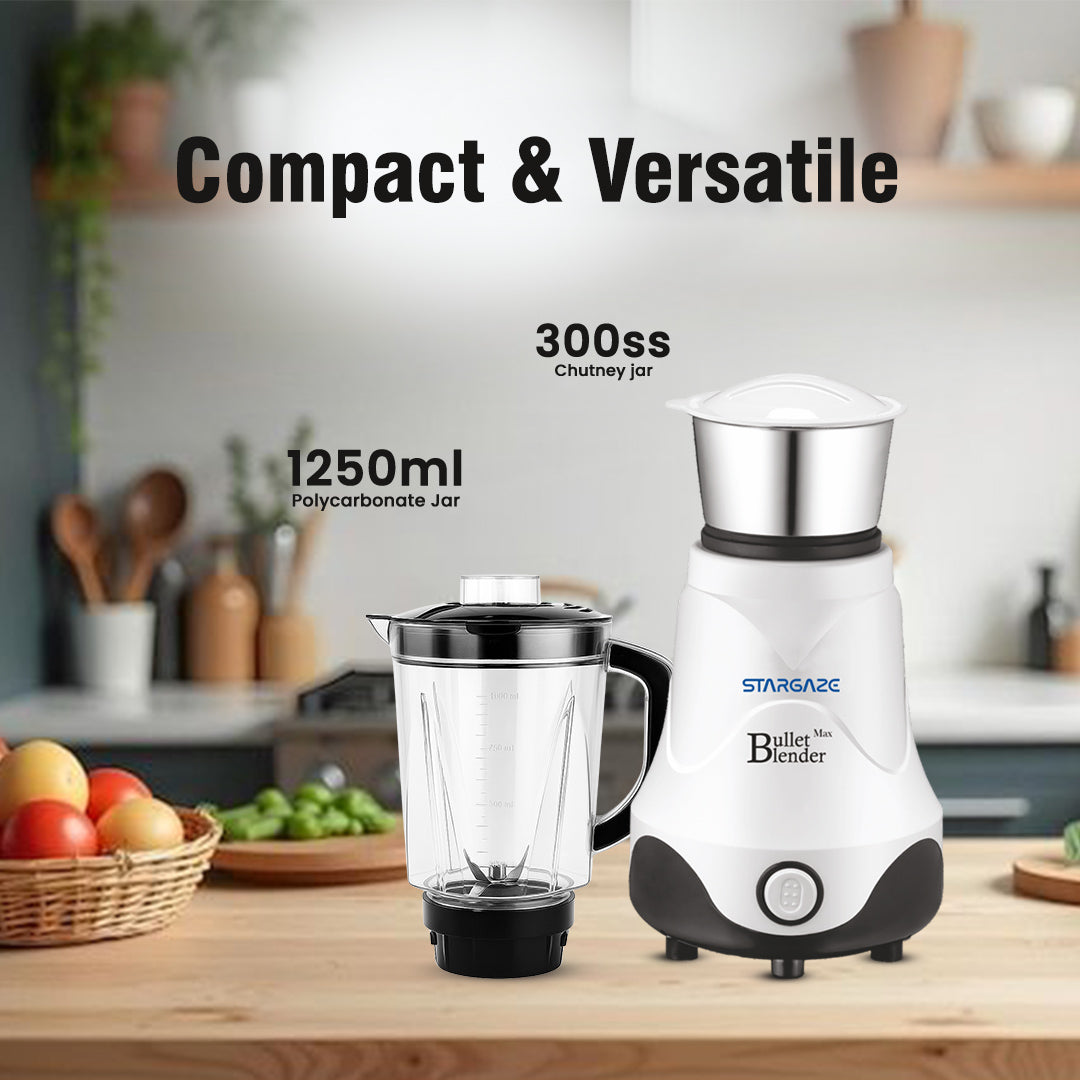 Bullet Blender Max 800 ml for kitchen use with 6-wing blade