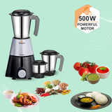 Glory Mixer Grinder – 500 Watt 3 Jar (Black)