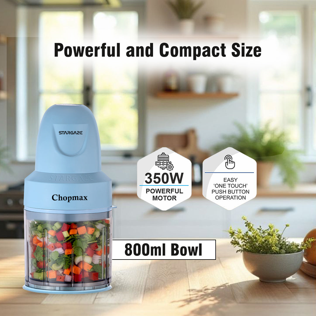 Chopmax Electric Chopper 350 Watt - 800 ml (Sky Blue)