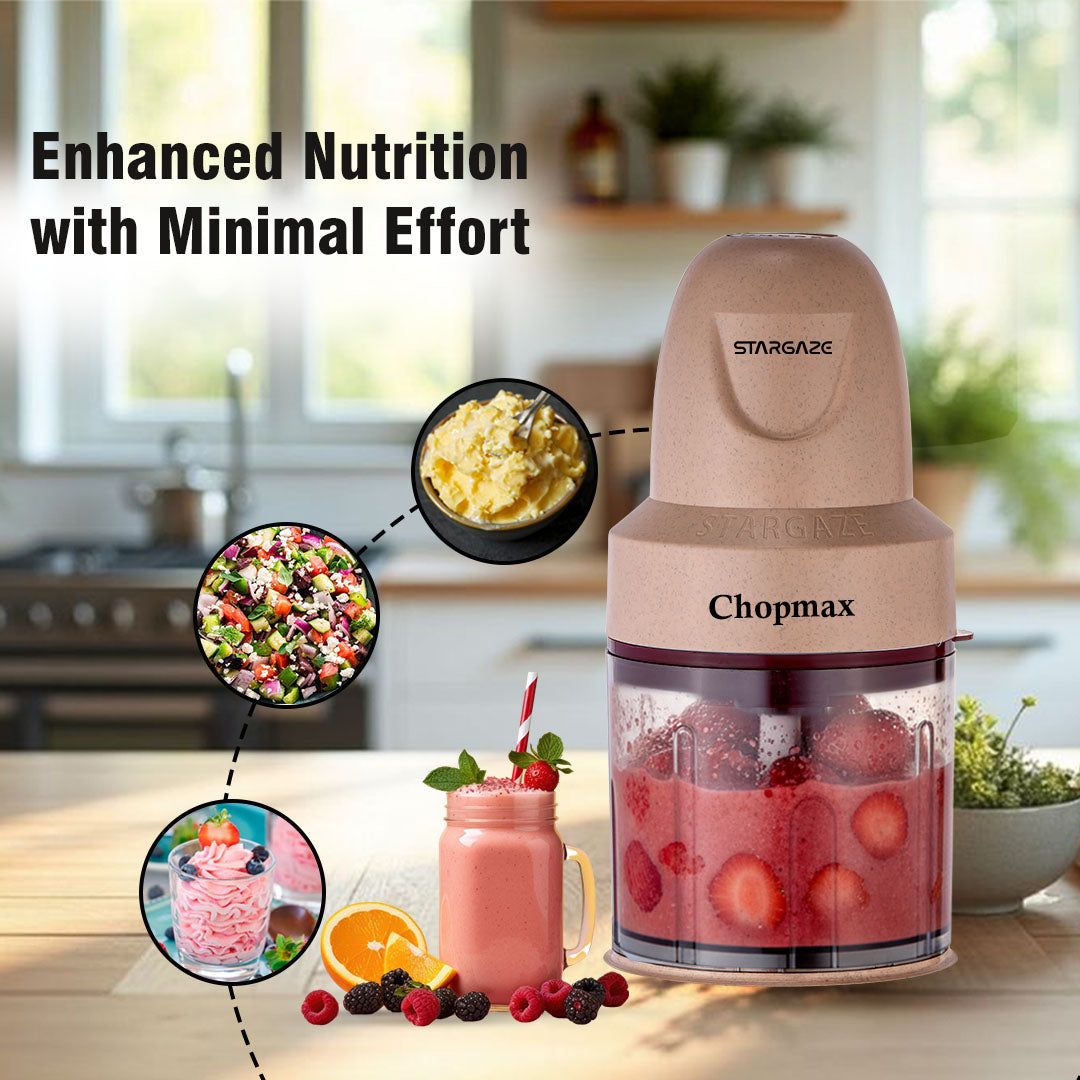 Chopmax Electric Chopper 350 Watt - 800 ml (Peach Marbal)