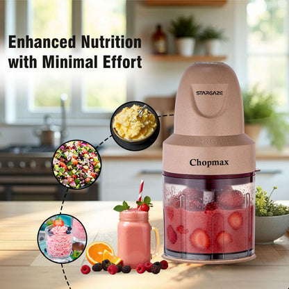 Chopmax Electric Chopper 350 Watt - 800 ml (Peach Marbal)