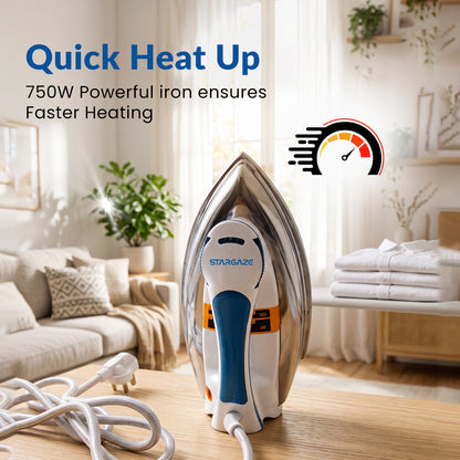 STARGAZE Aerosteel 750-Watt Heavy Weight Dry Iron