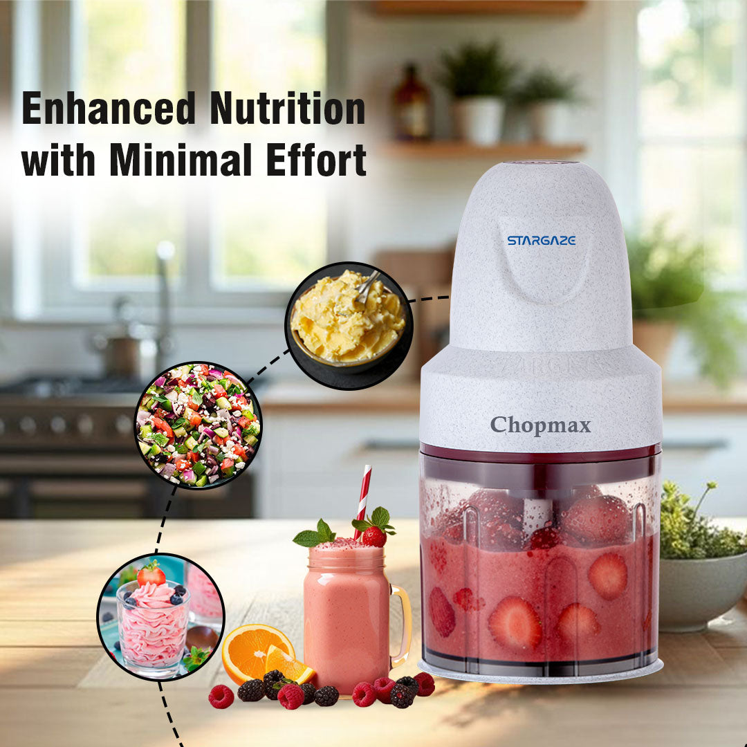 Chopmax Electric Chopper 350 Watt - 800 ml (White Marbal)