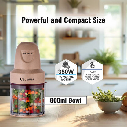 Chopmax Electric Chopper 350 Watt - 800 ml (Peach Marbal)