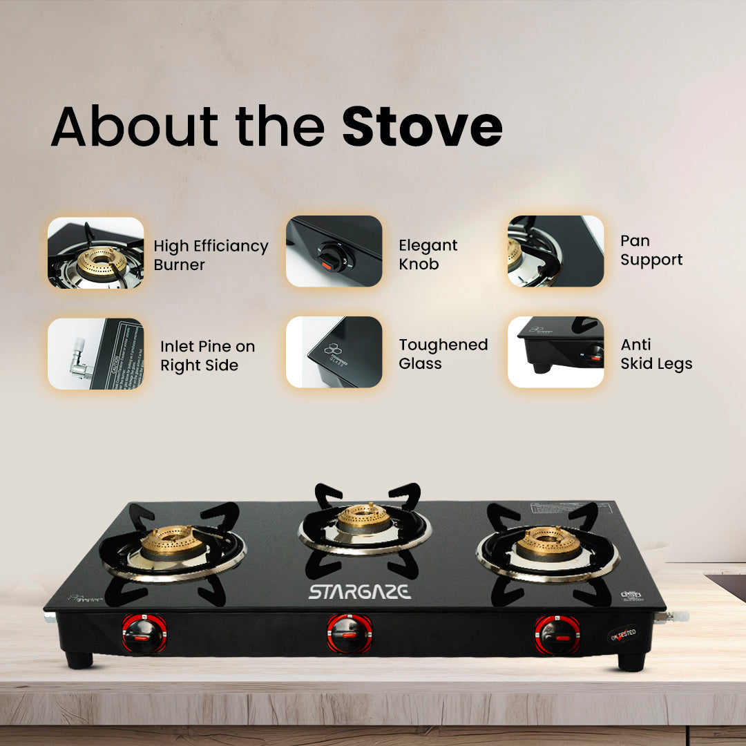 GALAXY 3 BURNER Cooktop