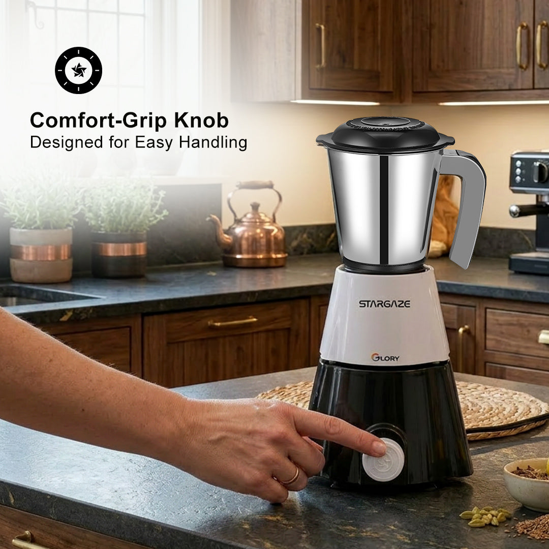 Glory Mixer Grinder – 550 Watt 2 Jar (Black)