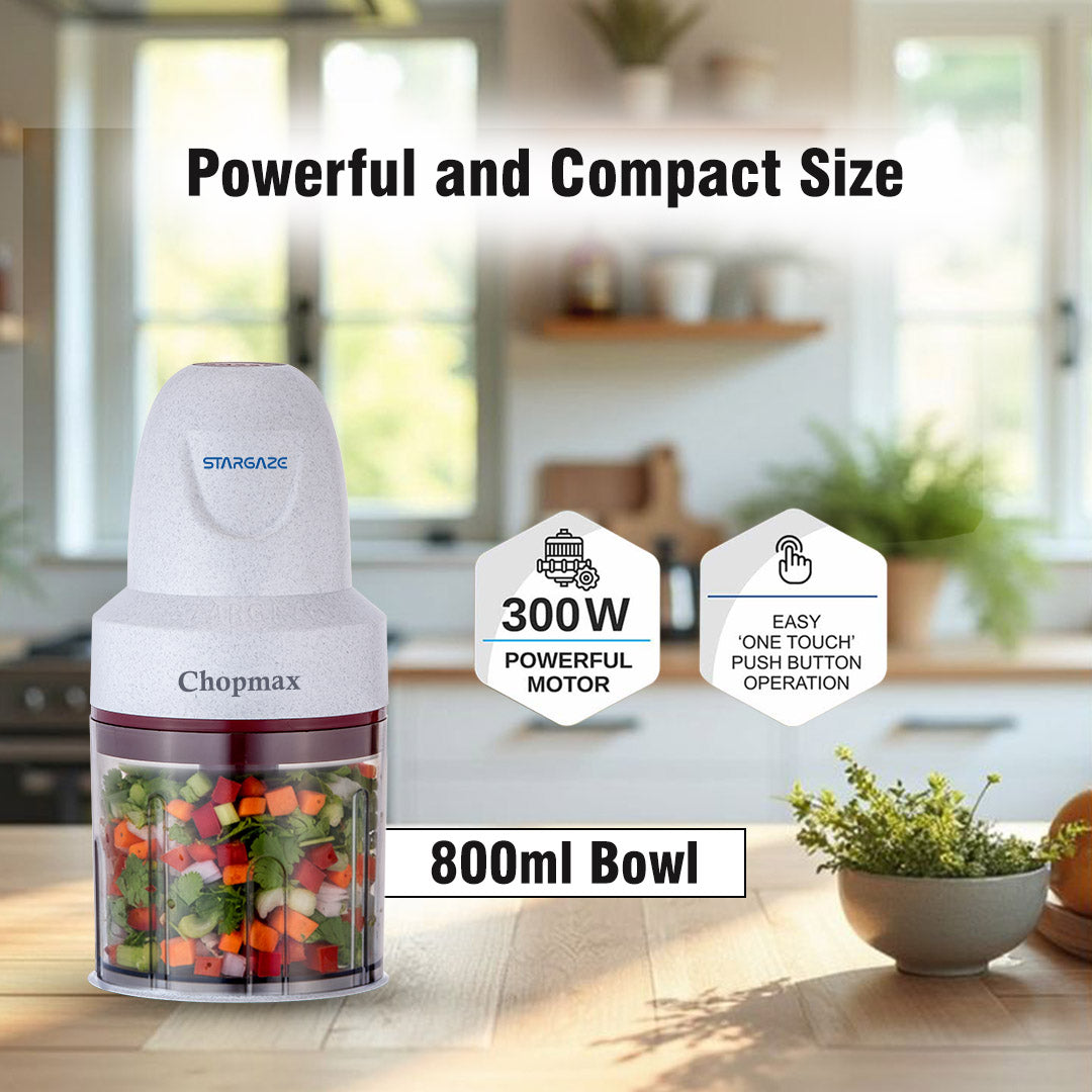 Chopmax Electric Chopper 350 Watt - 800 ml (White Marbal)