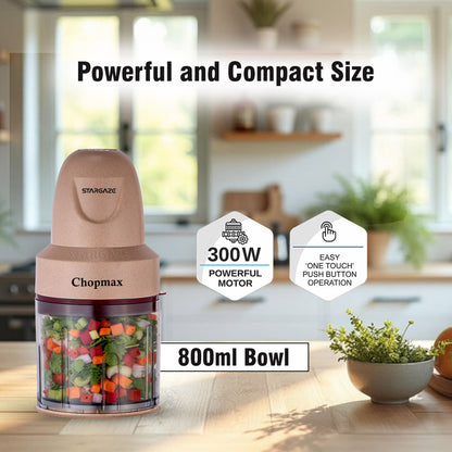 Chopmax Electric Chopper 350 Watt - 800 ml (Peach Marbal)