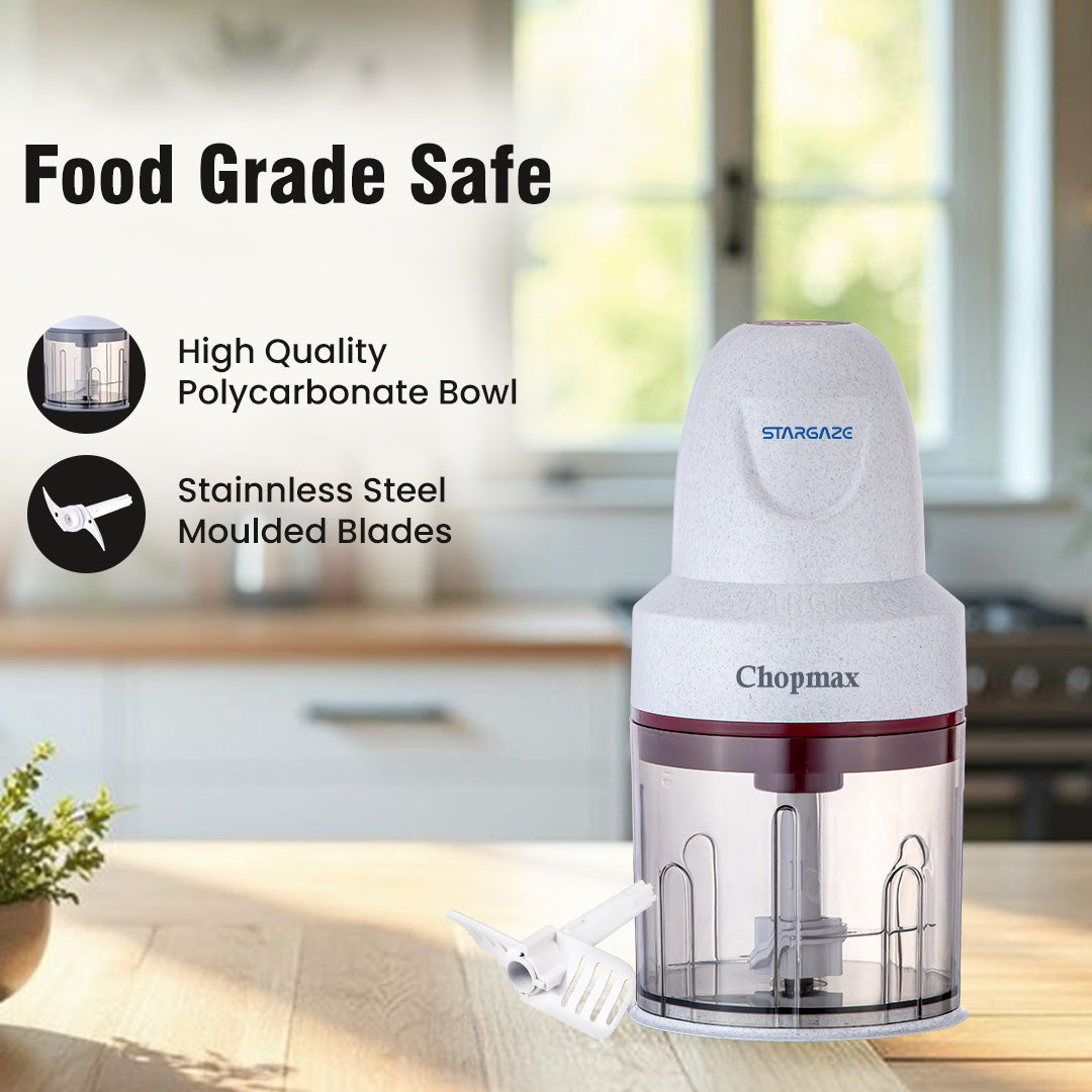 Chopmax Electric Chopper 350 Watt - 800 ml (White Marbal)