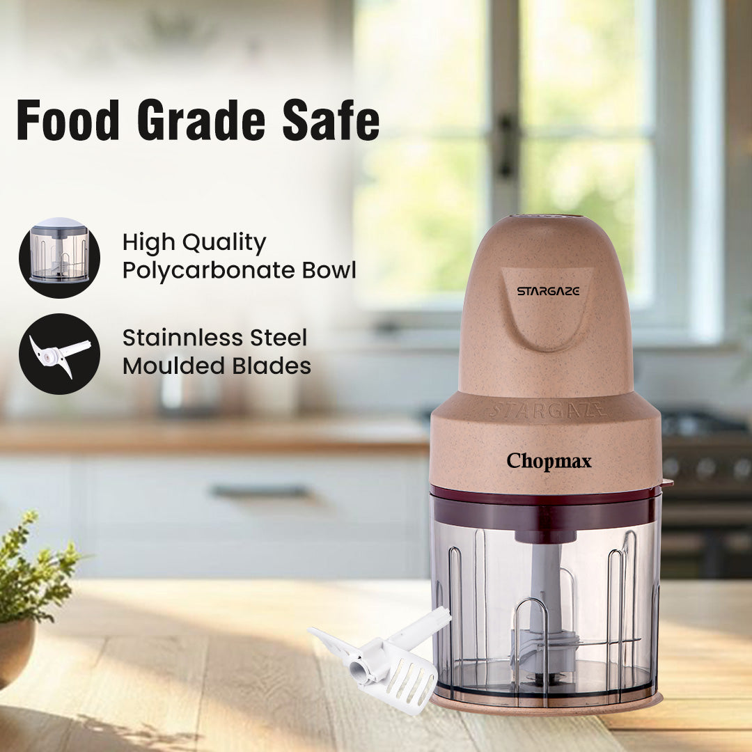Chopmax Electric Chopper 350 Watt - 800 ml (Peach Marbal)