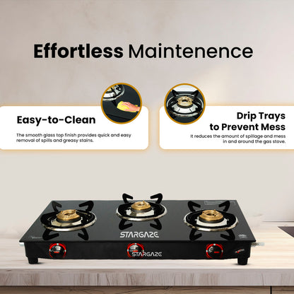 GALAXY 3 BURNER Cooktop