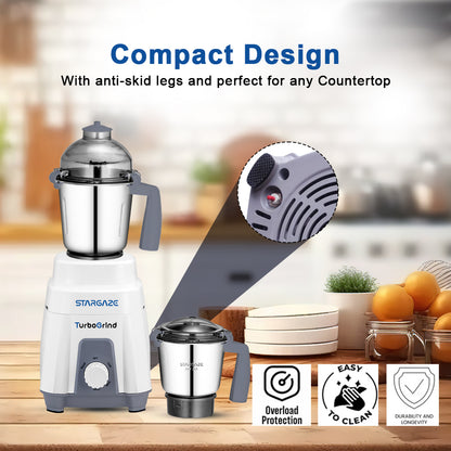 TurboGrind Mixer Grinder 3 Jar – 1100 Watt