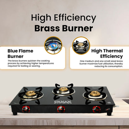 GALAXY 3 BURNER Cooktop
