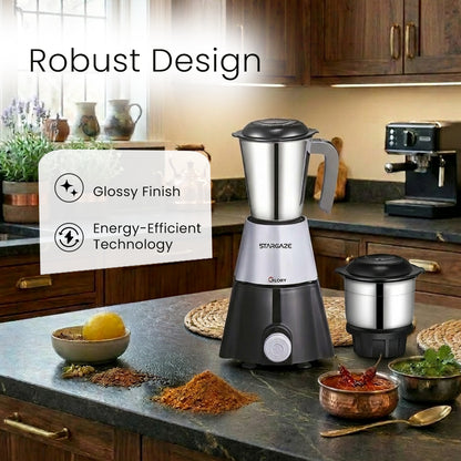 Glory Mixer Grinder – 550 Watt 2 Jar (Black)