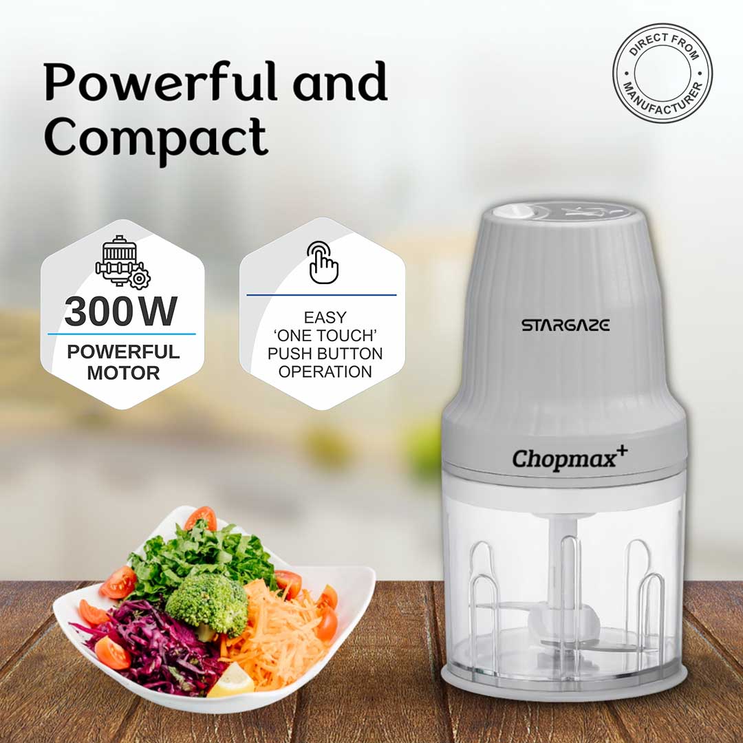 Stargaze Chopmax+ Chopper 300 Watt With 800ml Bowl - Grey