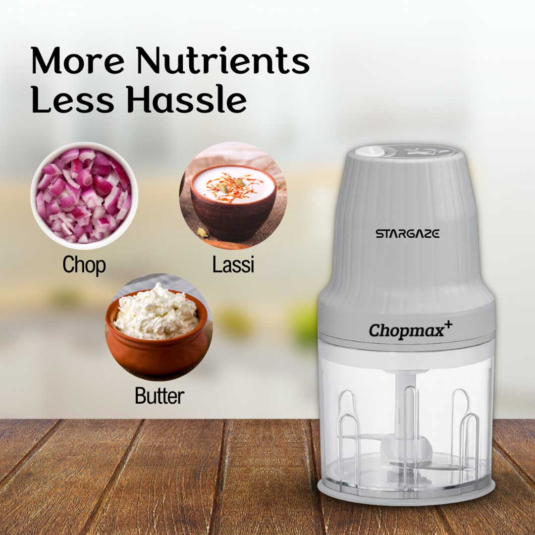 Stargaze Chopmax+ Chopper 300 Watt With 800ml Bowl - Grey