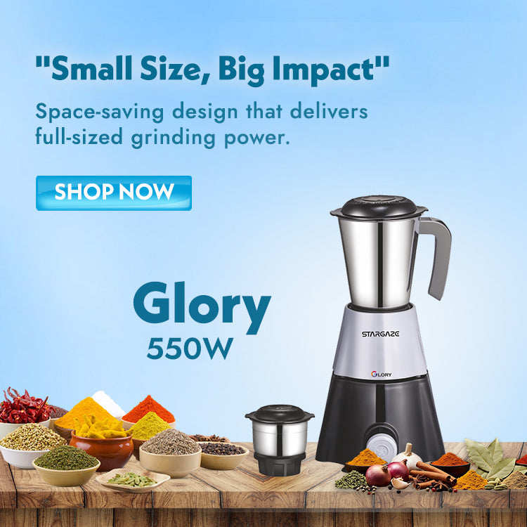 Glory Mixer Grinder – 550 Watt 2 Jar (Black)